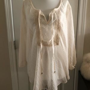 Maurices XL Cream Lace Top